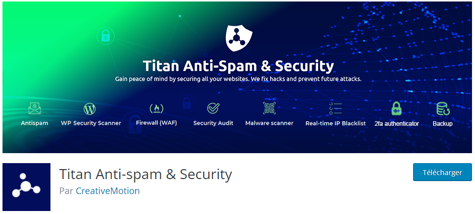 Extension WordPress Titan Anti-Spam
